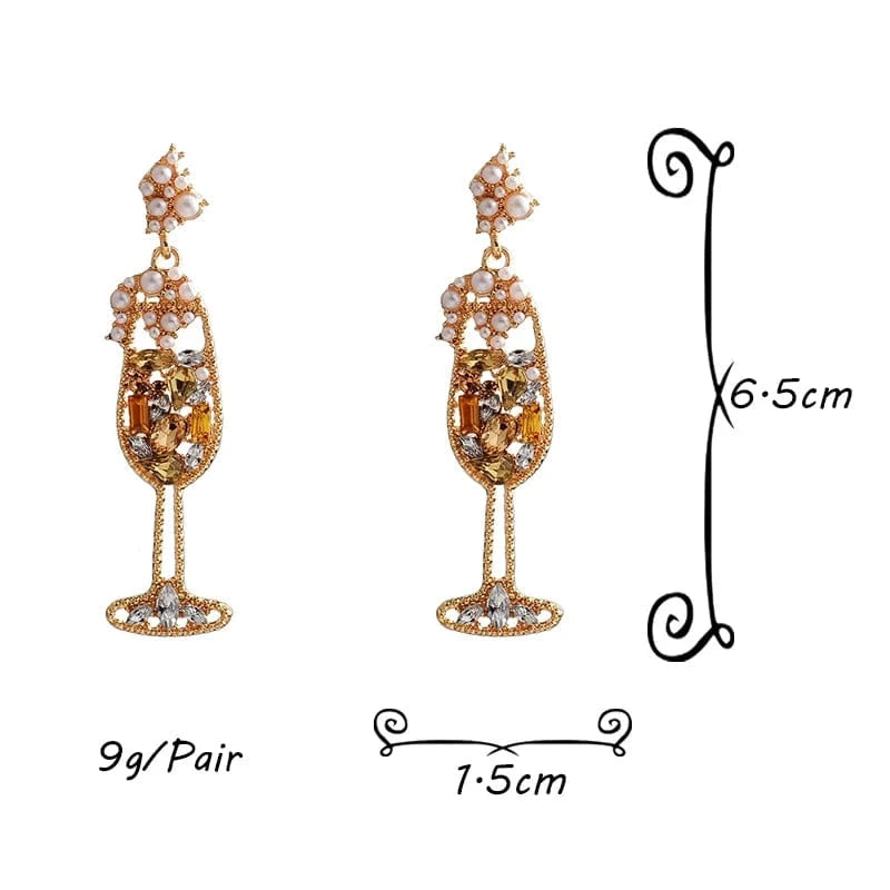 New Design Crystal Pearl Metal Drop Earrings High Quality Fashion Jewelry Accessories For Women Wholesale