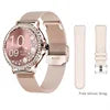 2025 Women Watch 1.3 Inch Alloy Case 360x360 HD Screen BT Call NX19 Smartwatch Elegant Lady Smart Fitness Bracelet