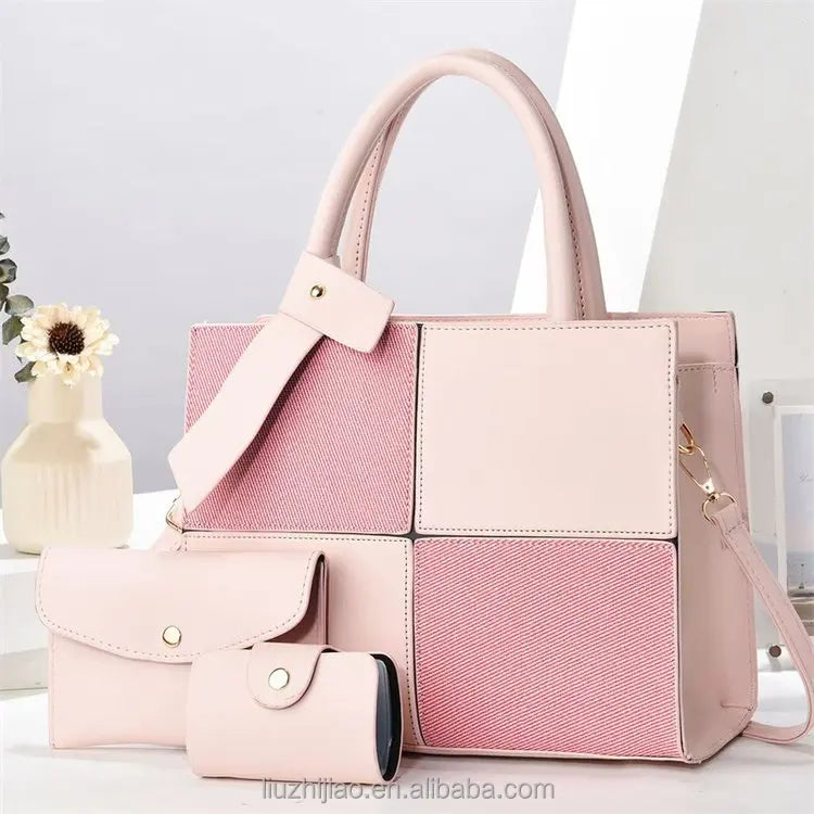 New Three Piece Set High Capacity Women's Bags Fashion Daily Use Casual with Zipper Handbag