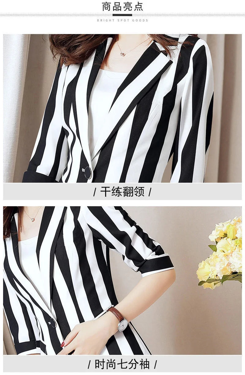 Polka Dot Ssuit Jacket Female Ins Spring Summer 2024 New Korean Thin Section Slim Fashion Print A Buckle Blazer Mother Tide 427