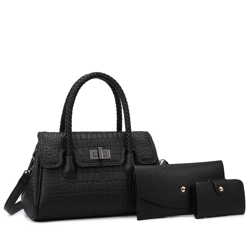 2025 Women's Fashion Handbag Durable Zipper Closure Convenient Polyester Material Versatile Stylish Two Handles for Outfitting