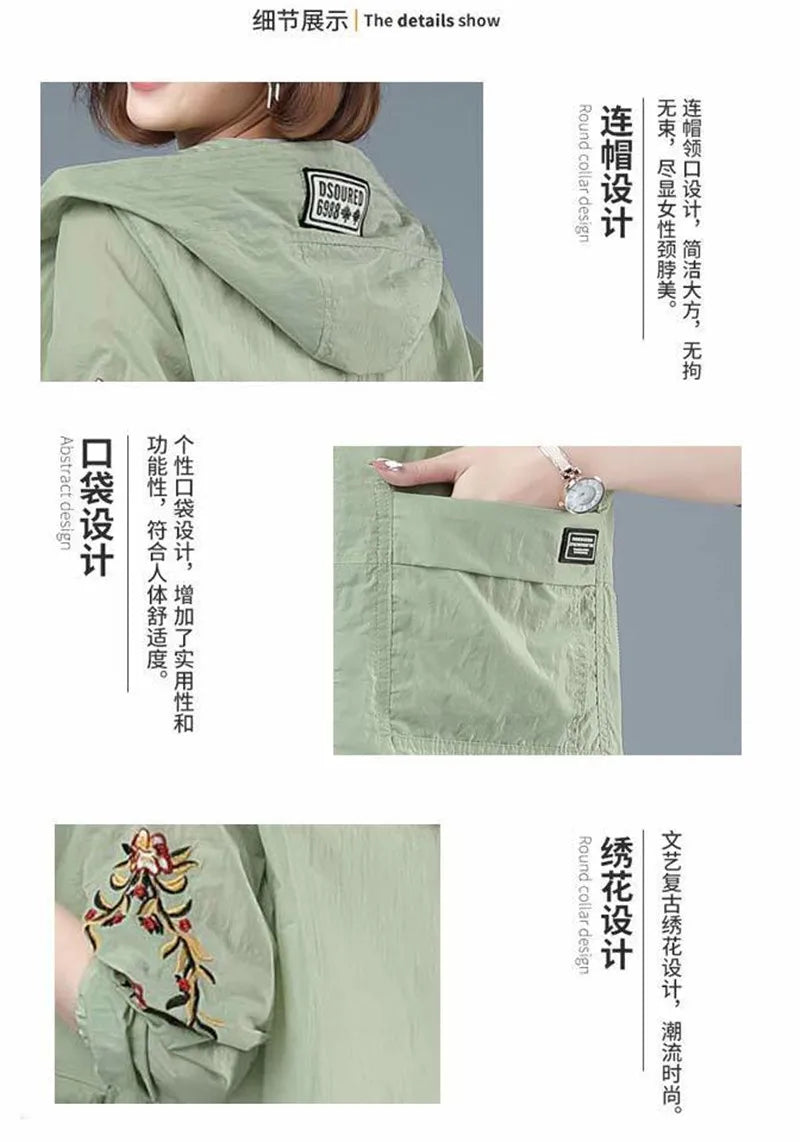 Spring Thin Short Mom Jacket Women 2025 New Breathable Sun Protection Clothing Femme Middle-Aged Mom Summer Sun Protection Shirt