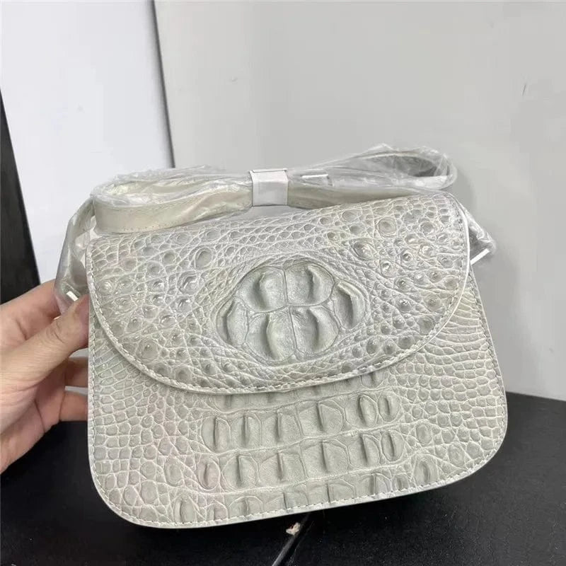 Exotic Genuine Alligator Skin Women's Pillow Purse Authentic Real True Crocodile Leather Lady Handbag Female Cross Shoulder Bag