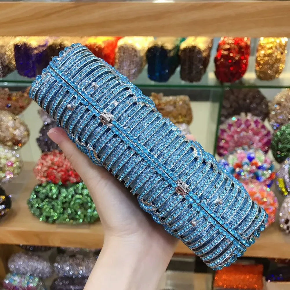 Women silver/gold/black/grey Crystal Diamond party/wedding/cocktail/prom/nightclub evening bags clutch purse wallet bag handbag