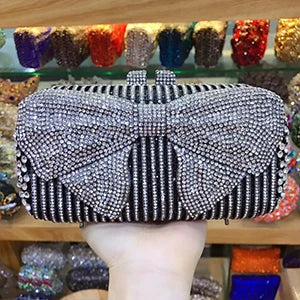 Women silver/gold/black/grey Crystal Diamond party/wedding/cocktail/prom/nightclub evening bags clutch purse wallet bag handbag