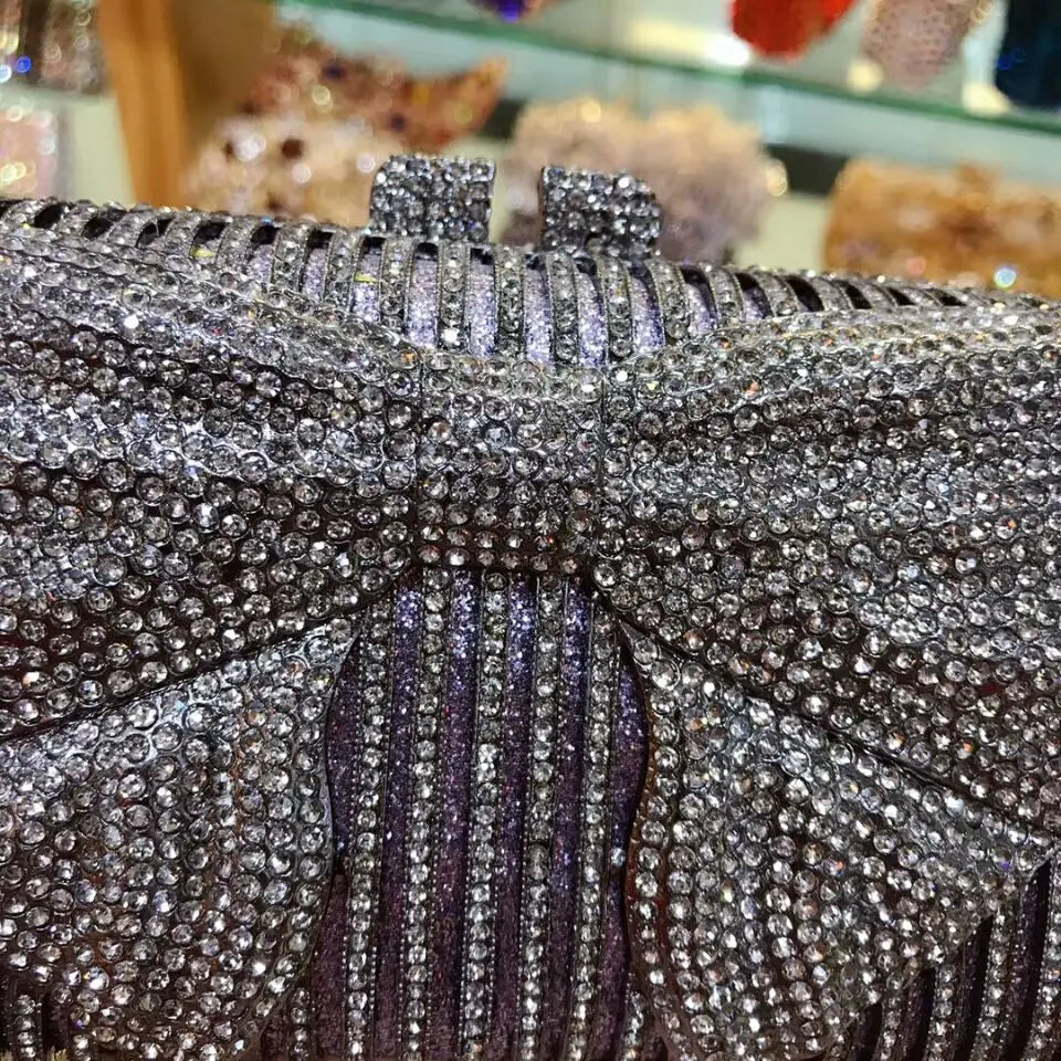 Women silver/gold/black/grey Crystal Diamond party/wedding/cocktail/prom/nightclub evening bags clutch purse wallet bag handbag