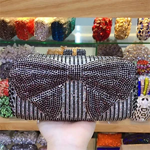 Women silver/gold/black/grey Crystal Diamond party/wedding/cocktail/prom/nightclub evening bags clutch purse wallet bag handbag