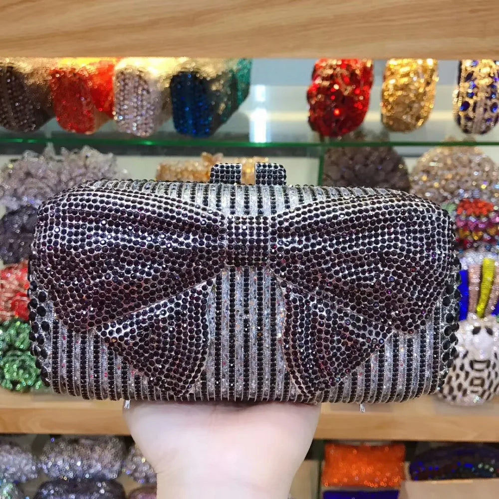 Women silver/gold/black/grey Crystal Diamond party/wedding/cocktail/prom/nightclub evening bags clutch purse wallet bag handbag