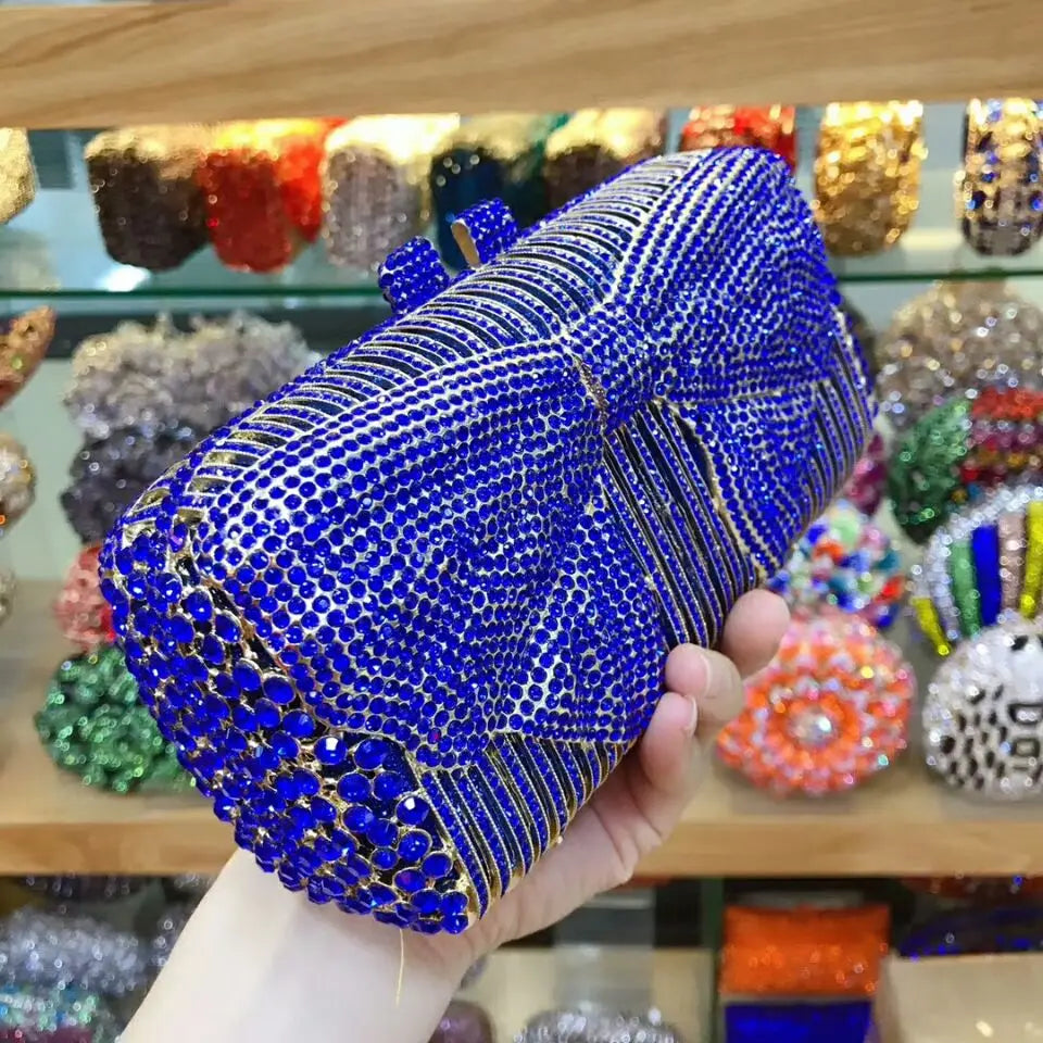 Women silver/gold/black/grey Crystal Diamond party/wedding/cocktail/prom/nightclub evening bags clutch purse wallet bag handbag