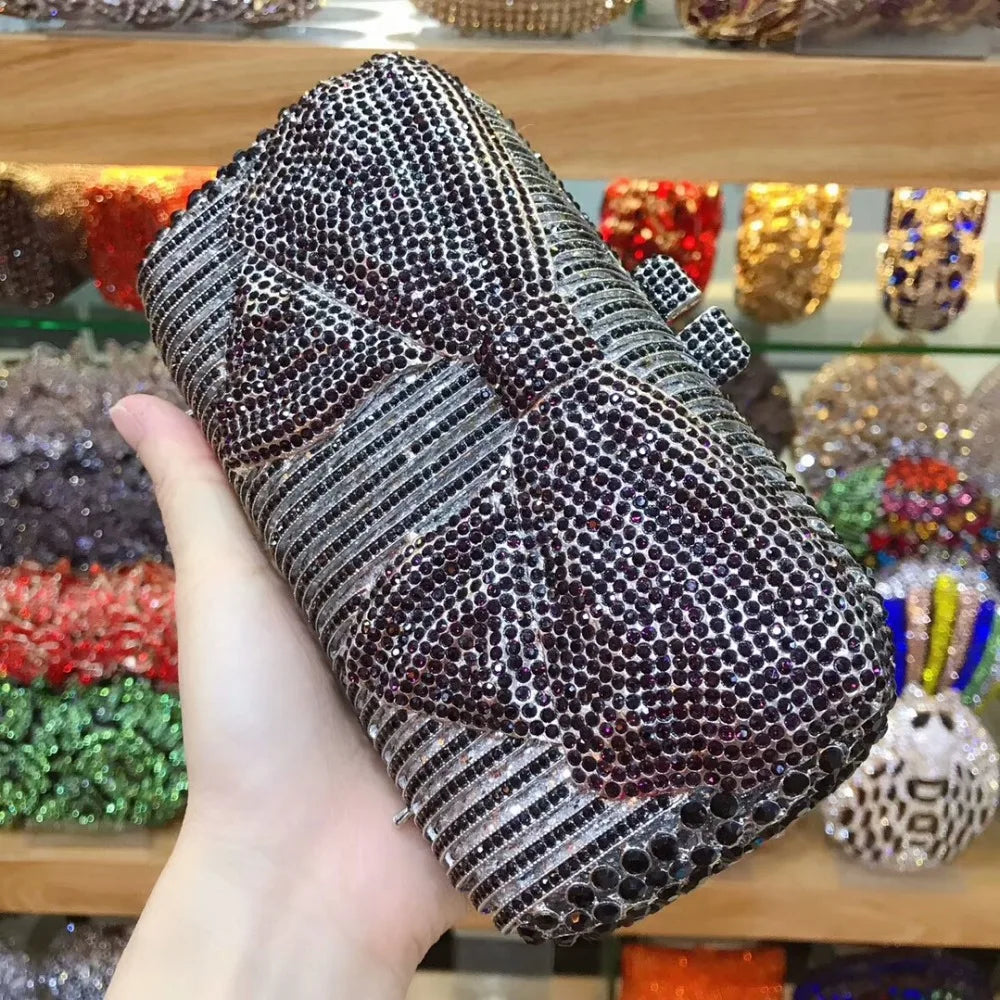 Women silver/gold/black/grey Crystal Diamond party/wedding/cocktail/prom/nightclub evening bags clutch purse wallet bag handbag