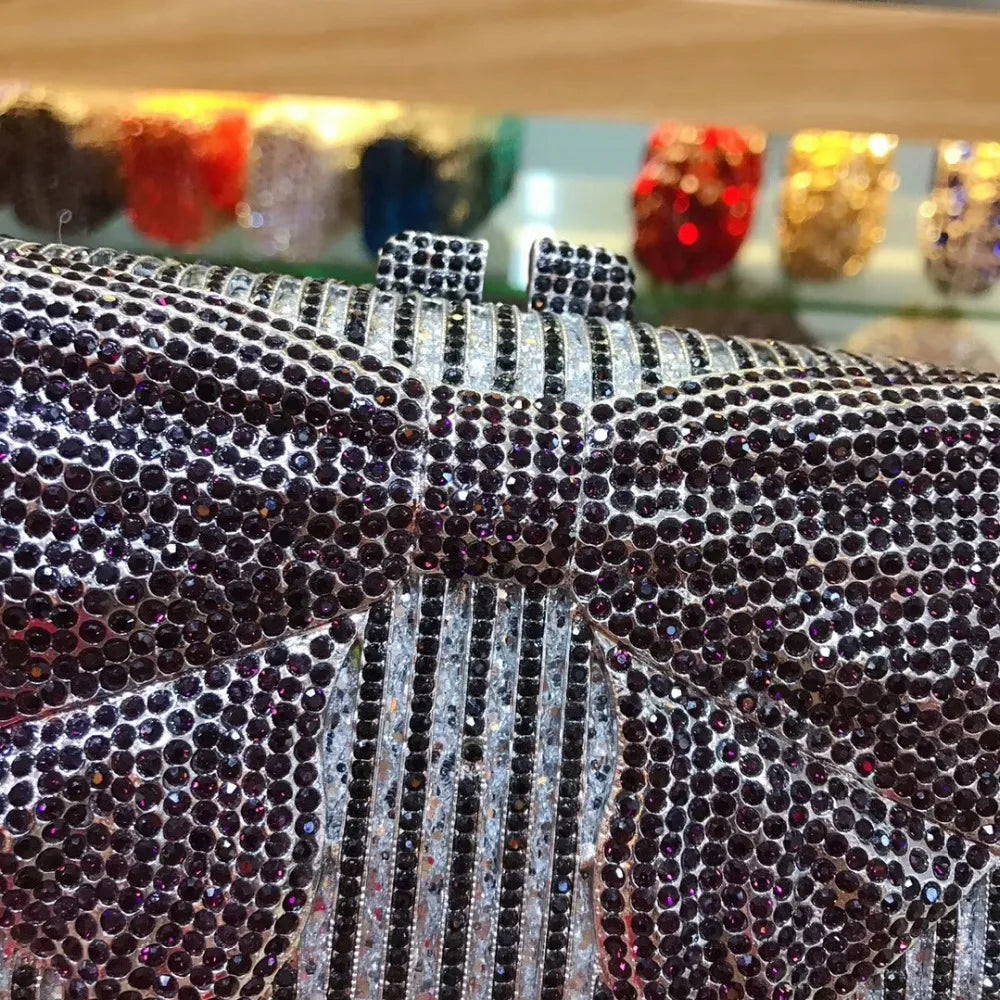 Women silver/gold/black/grey Crystal Diamond party/wedding/cocktail/prom/nightclub evening bags clutch purse wallet bag handbag
