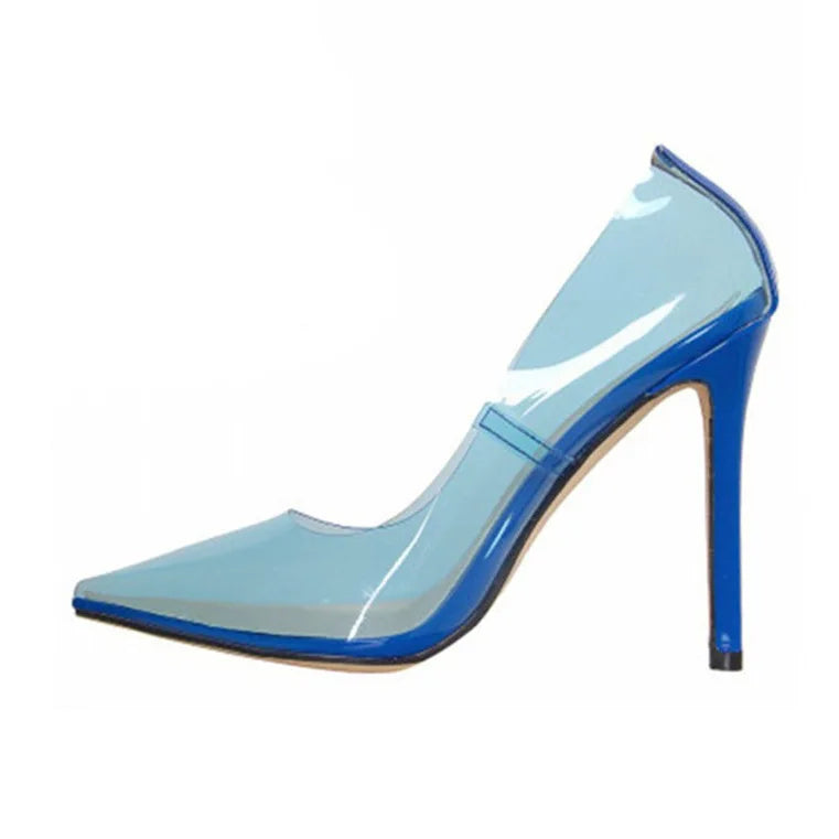 Clear Pointed Toe Stiletto Pumps