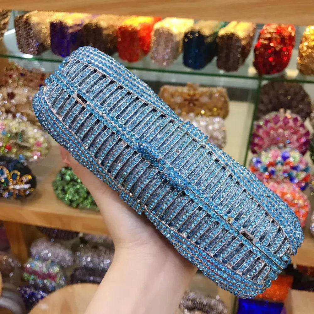 Women silver/gold/black/grey Crystal Diamond party/wedding/cocktail/prom/nightclub evening bags clutch purse wallet bag handbag