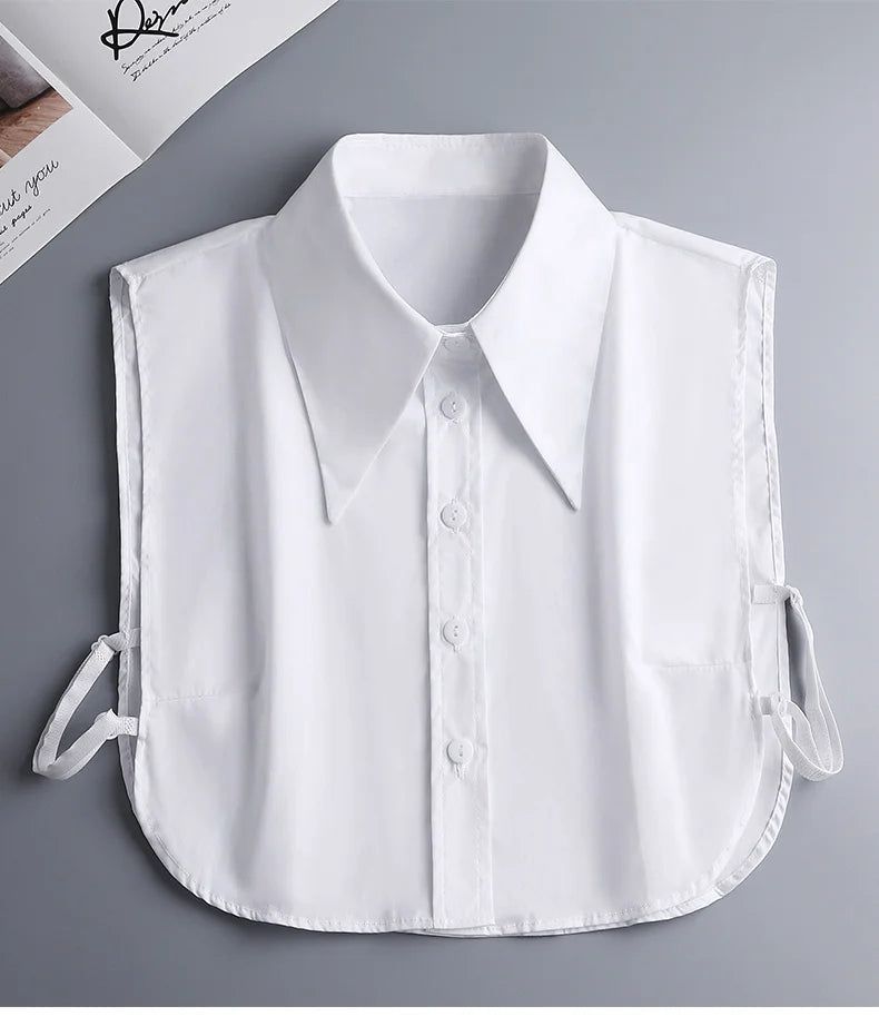 White Fake Collar Shirt Women Shawl Detachable Shirt Collar Lace False Collar Lapel Blouse Women Clothes Accessories Faux Col