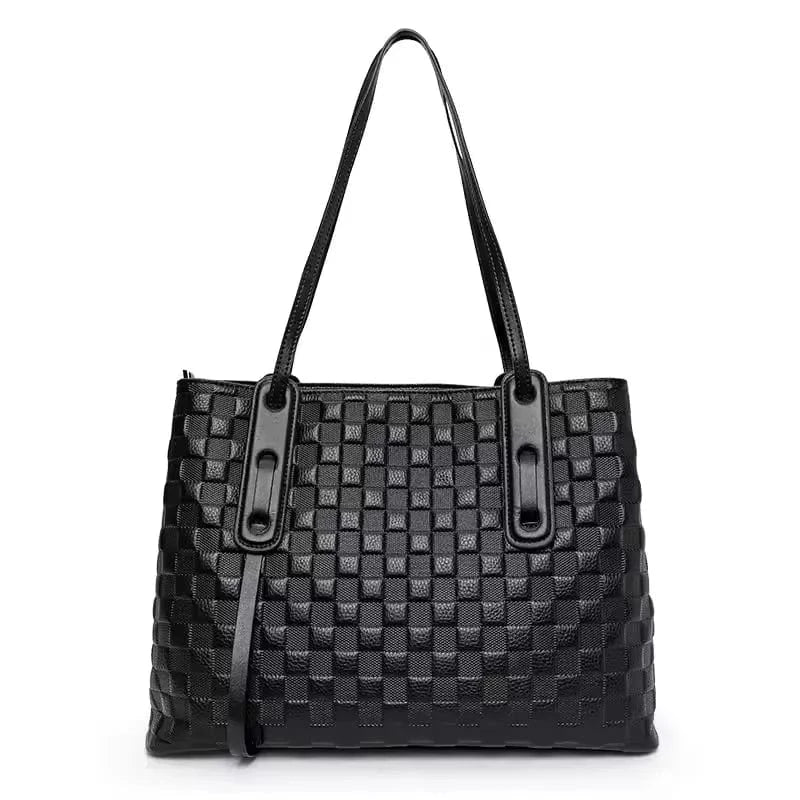 2025 New Designs Genuine Leather Women's Tote Bag with Large Capacity Printed Cowhide One Shoulder Handbag