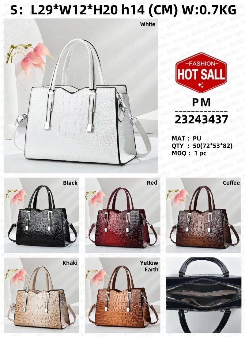 2025 New Women's Luxury PU Leather Handbags and Purses High Quality Wholesale with Zipper Closure Ladies' Fashion Style