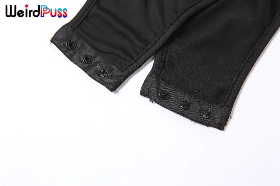 Weird Puss 2023 Mesh Patchwork Bodysuit Sexy Women Sleeve Ruched Skinny Turtleneck Bodycon Elegant Wild Tops Streetwear Outfits