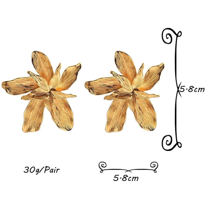 Classic Piercing Earring Double Layered Flower Earrings Popular Women's Accessories Wholesale Trendy Jewelry