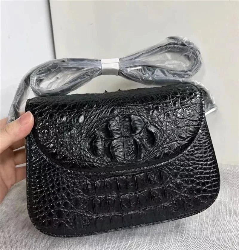 Exotic Genuine Alligator Skin Women's Pillow Purse Authentic Real True Crocodile Leather Lady Handbag Female Cross Shoulder Bag