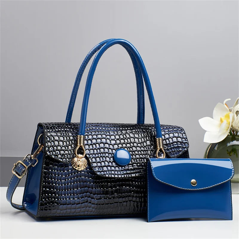 2025 Bag for Women Two Pieces Set Fashion Ladies Handbag Big Capacity Shoulder Large Capacity Bag for Business Versatile Handbag