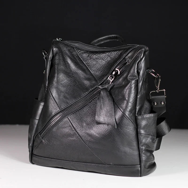 Genuine Leather Everyday Travel Backpack For Women