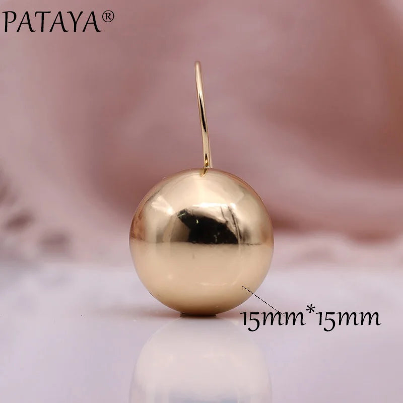 Rose Gold Spherical Dangle Earrings