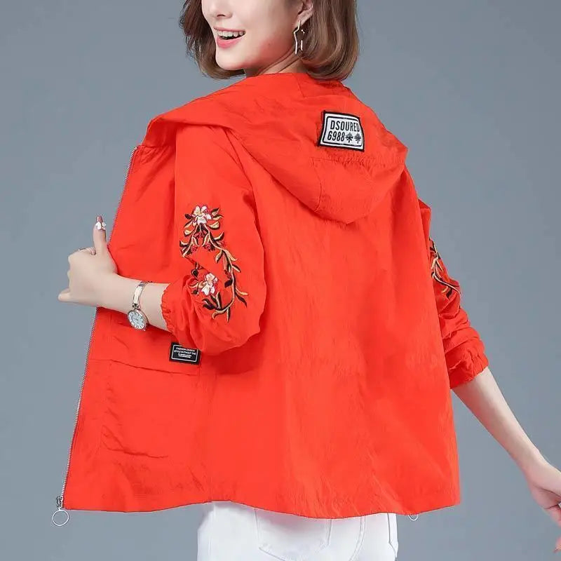 Spring Thin Short Mom Jacket Women 2025 New Breathable Sun Protection Clothing Femme Middle-Aged Mom Summer Sun Protection Shirt