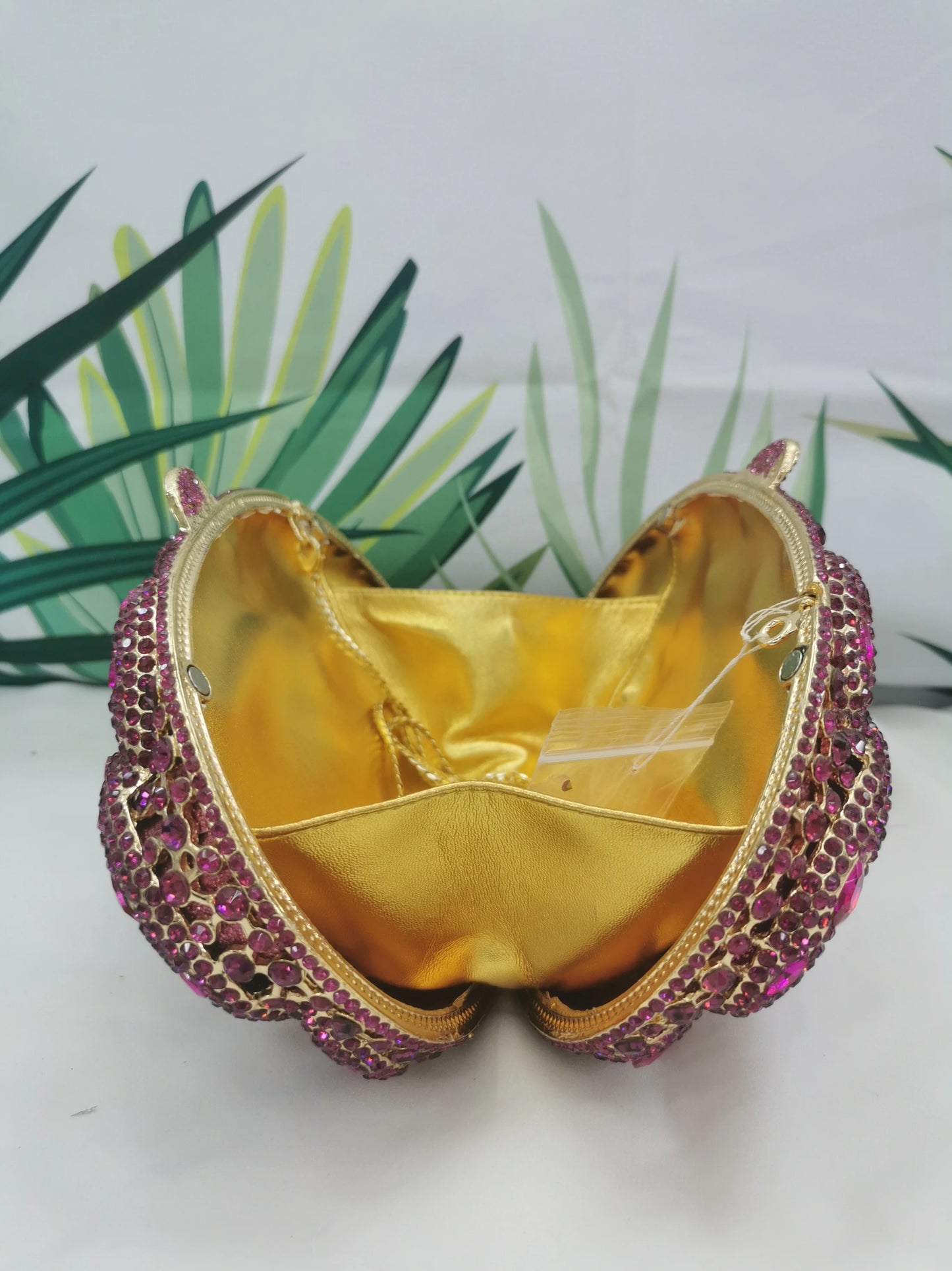 Lady Hot pink/Green/Silver Rhinestone Bags Luxury Fashion Female Diamond Crystal Clutch Elegant Gold Metal Wedding Dinner Purses
