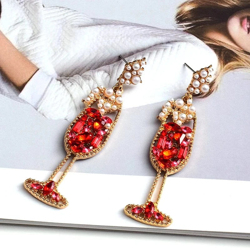 New Design Crystal Pearl Metal Drop Earrings High Quality Fashion Jewelry Accessories For Women Wholesale