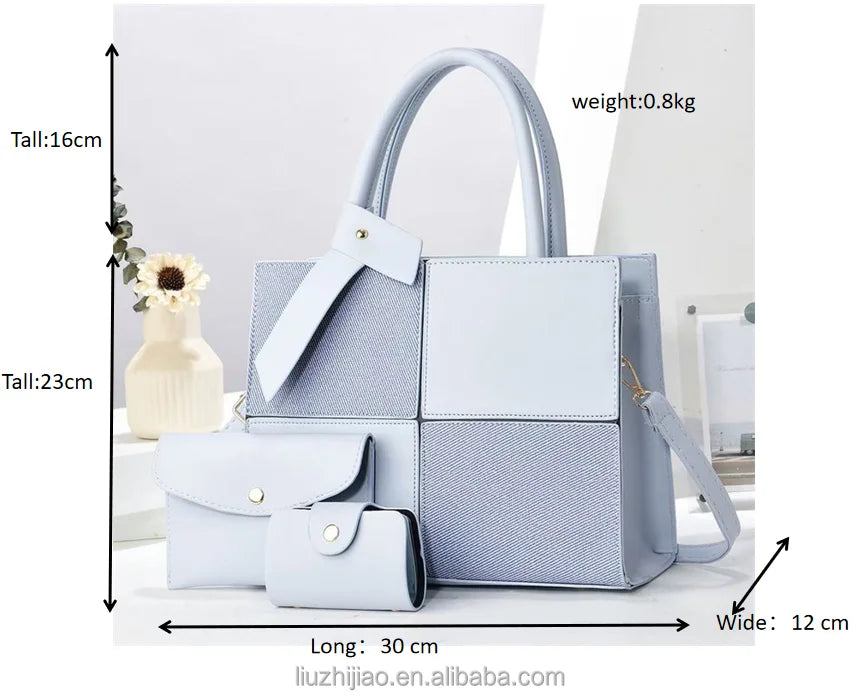 New Three Piece Set High Capacity Women's Bags Fashion Daily Use Casual with Zipper Handbag