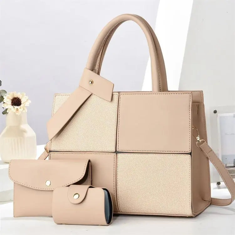 New Three Piece Set High Capacity Women's Bags Fashion Daily Use Casual with Zipper Handbag