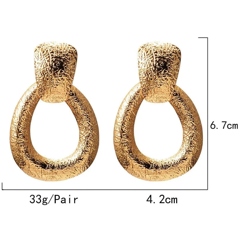 Wholesale Gold Color Metal Drop Earrings Fine Jewelry Accessories Hanging Dangle Long Pendientes Bijoux For Women Christmas Gift