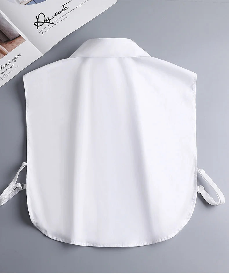 White Fake Collar Shirt Women Shawl Detachable Shirt Collar Lace False Collar Lapel Blouse Women Clothes Accessories Faux Col