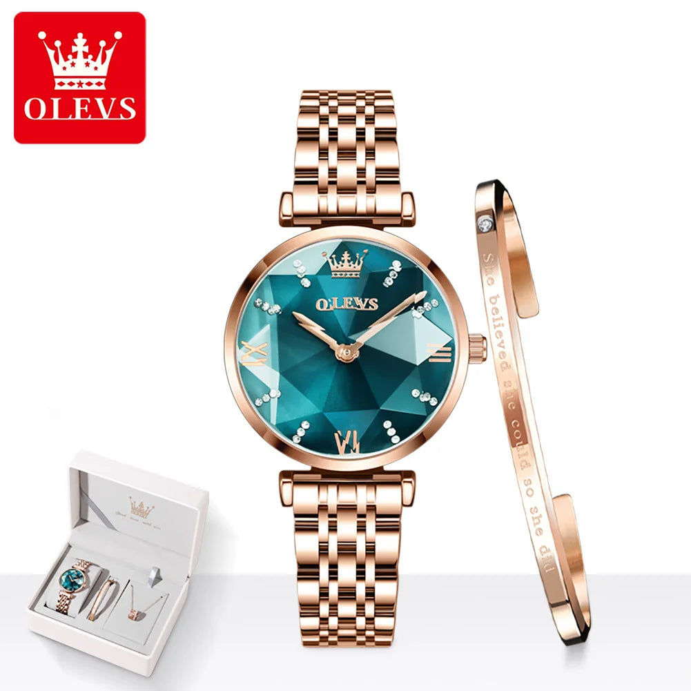 OLEVS 6642 Luxury Quartz Watch for Women Ladies New Wristband Fashion Wrist Watch 2025 Hot Sell Fashion Women Watches