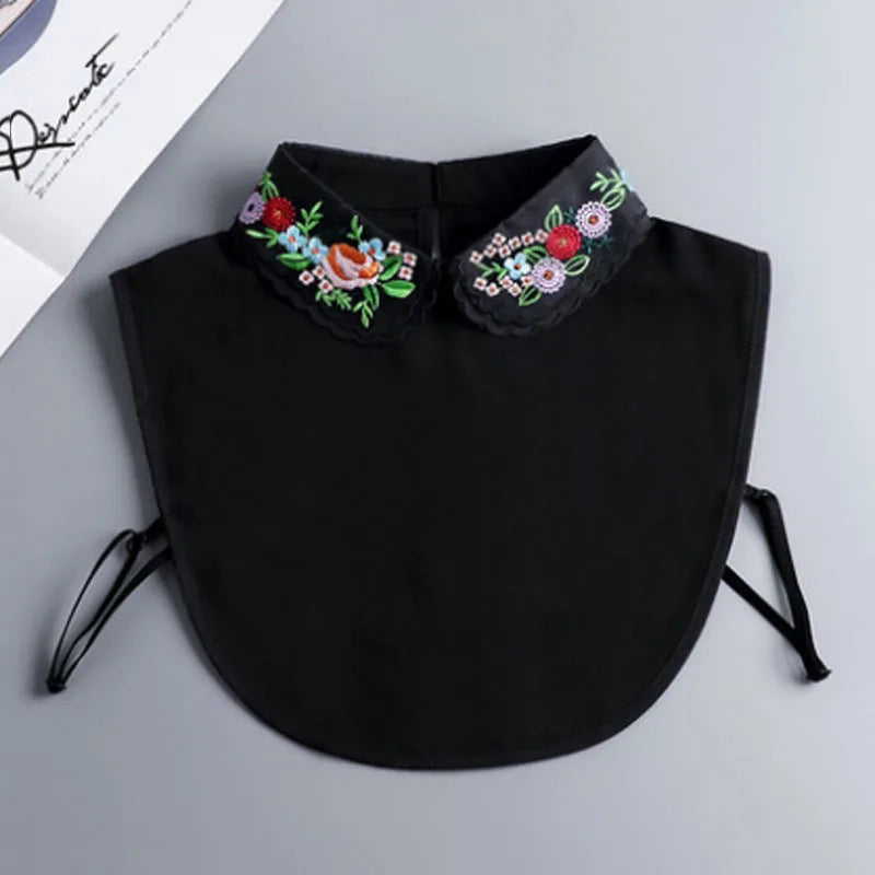 White Fake Collar Shirt Women Shawl Detachable Shirt Collar Lace False Collar Lapel Blouse Women Clothes Accessories Faux Col