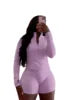 2025 Summer Two Piece Shorts Sets Zipper Tracksuit Yoga Fitness Outfits for Women Sport