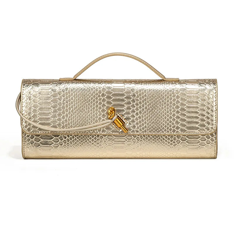 2025 Women's New Waterproof Evening Shoulder Bag with Lock Strap and Two Handles/Closures for Beach Use and Christmas Fashion