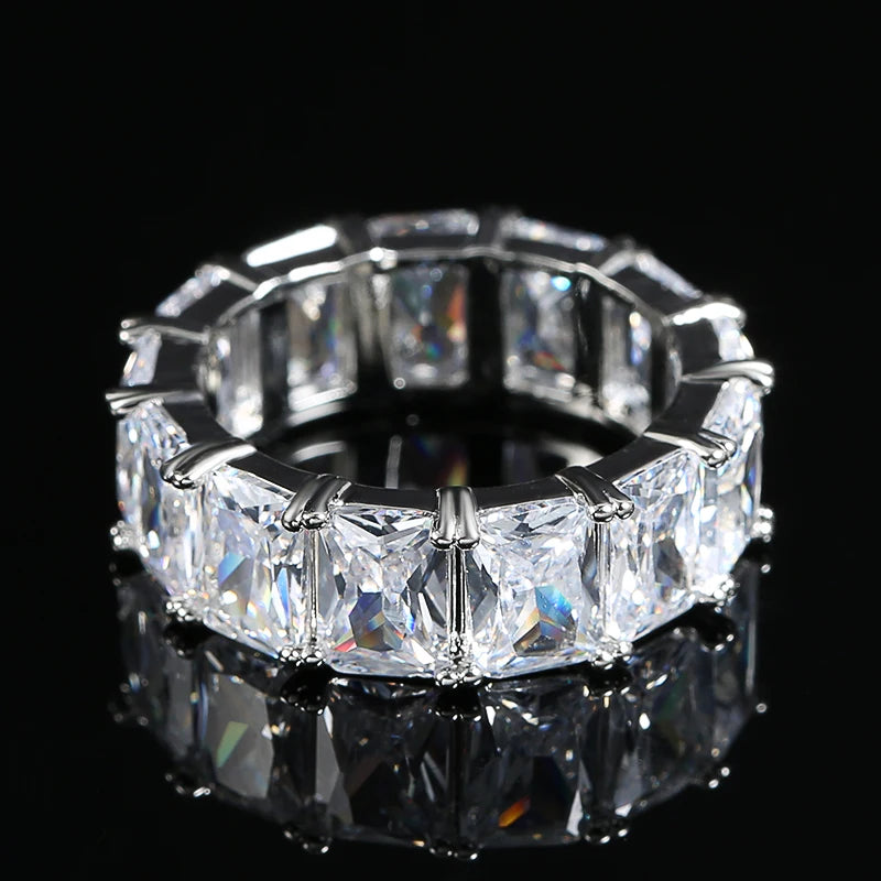 Pink Princess Cut Zircon Ring