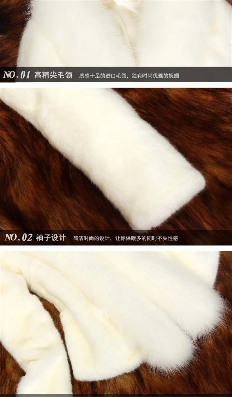 White Faux Fur Coat Women's Short Autumn/Winter 2021 New Imitation Fur Fox Fur Collar Slim Jacket Women Clothes Jacket Female