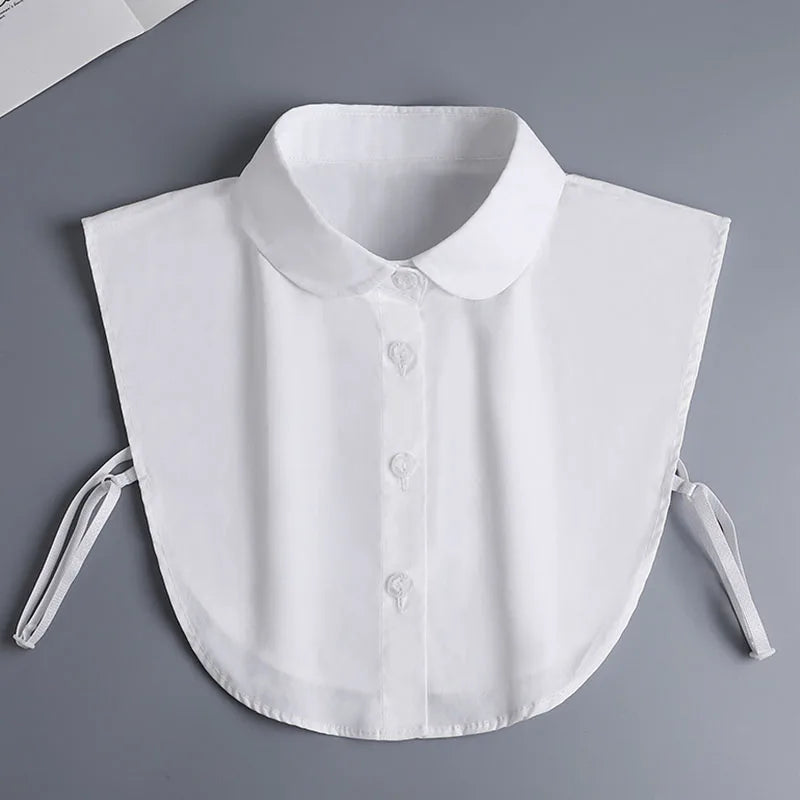 White Fake Collar Shirt Women Shawl Detachable Shirt Collar Lace False Collar Lapel Blouse Women Clothes Accessories Faux Col