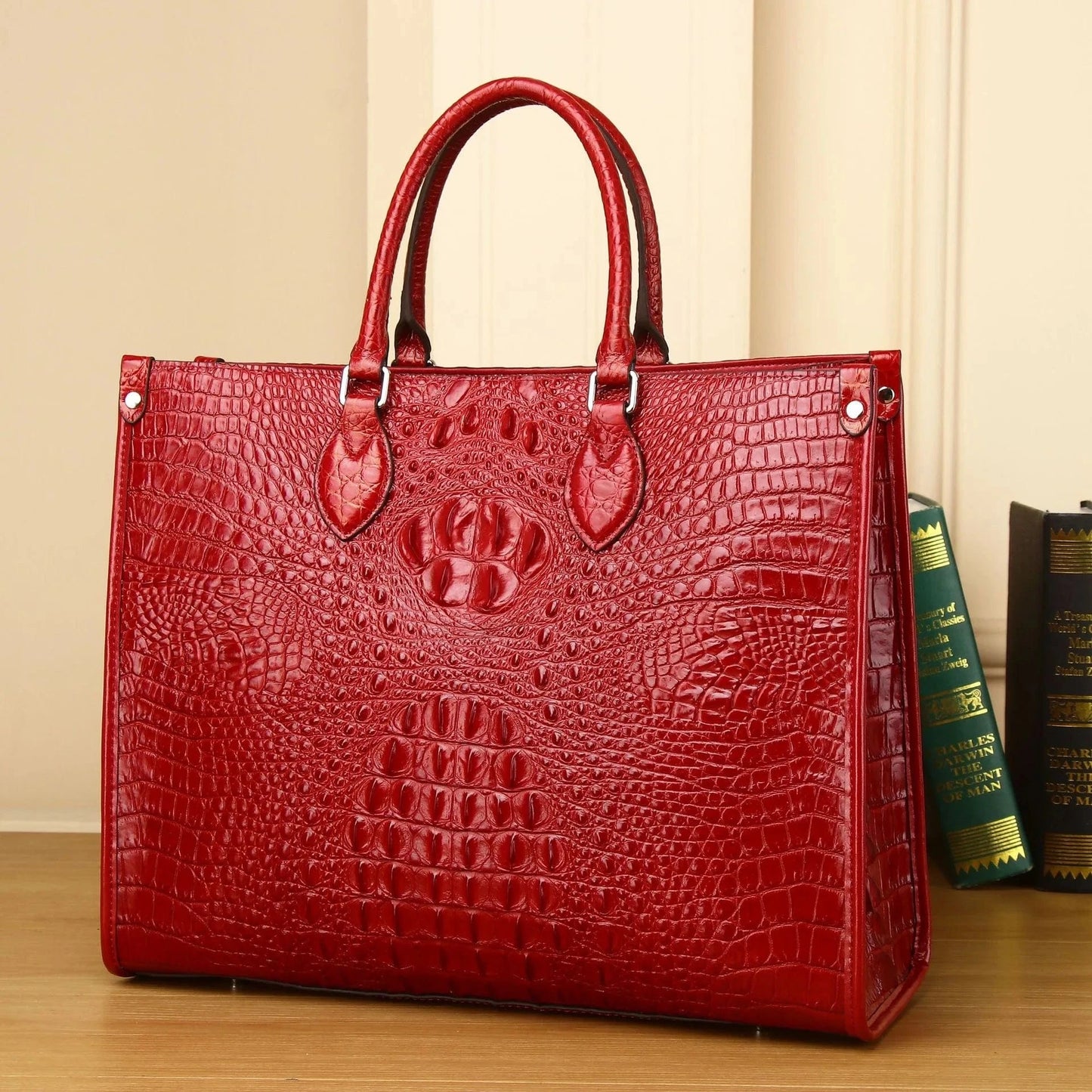 Luxury Handbag Real Cowhide Crocodile Pattern Fashion Handbag Women's Leather Women Bags Designer Handbags Quality Women's Bag