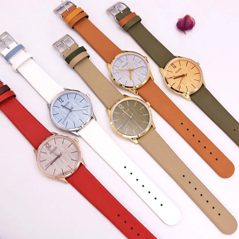 Julius Lady Women's Watch Japan Quartz Elegant Classic Fashion Simple Hours Bracelet Real Leather Girl Birthday Gift No Box