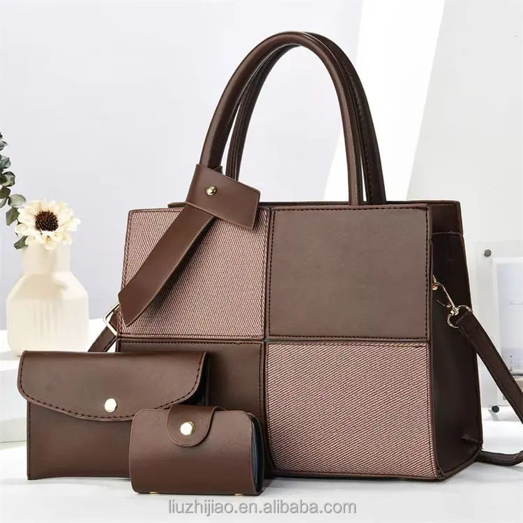 New Three Piece Set High Capacity Women's Bags Fashion Daily Use Casual with Zipper Handbag