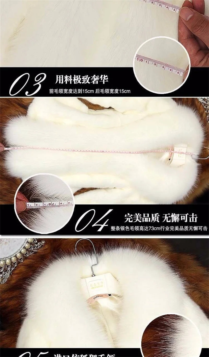 White Faux Fur Coat Women's Short Autumn/Winter 2021 New Imitation Fur Fox Fur Collar Slim Jacket Women Clothes Jacket Female