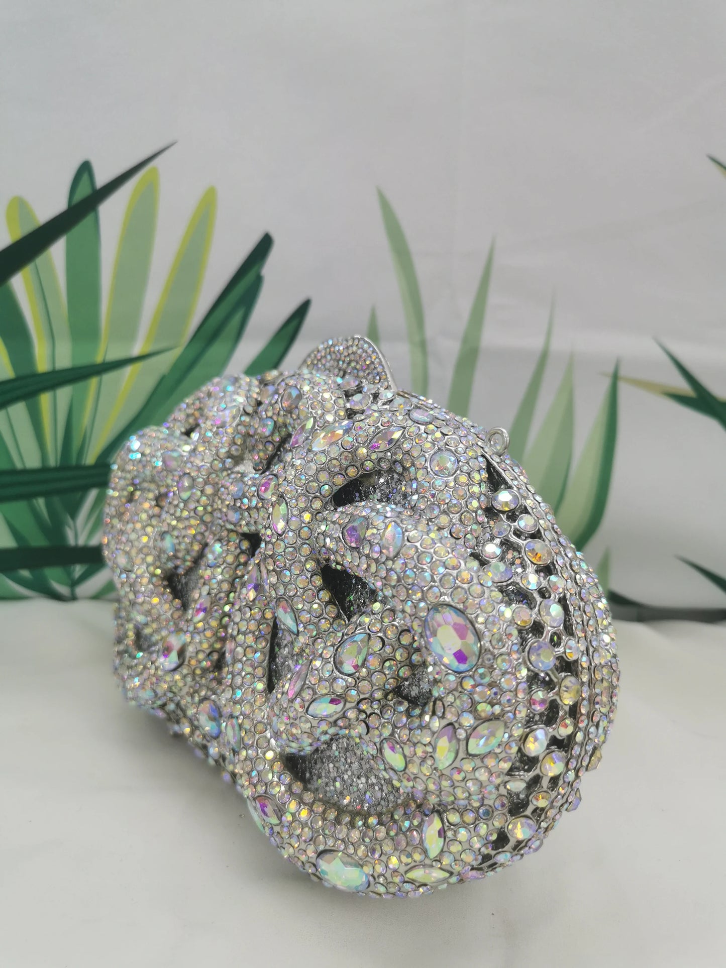 Lady Hot pink/Green/Silver Rhinestone Bags Luxury Fashion Female Diamond Crystal Clutch Elegant Gold Metal Wedding Dinner Purses