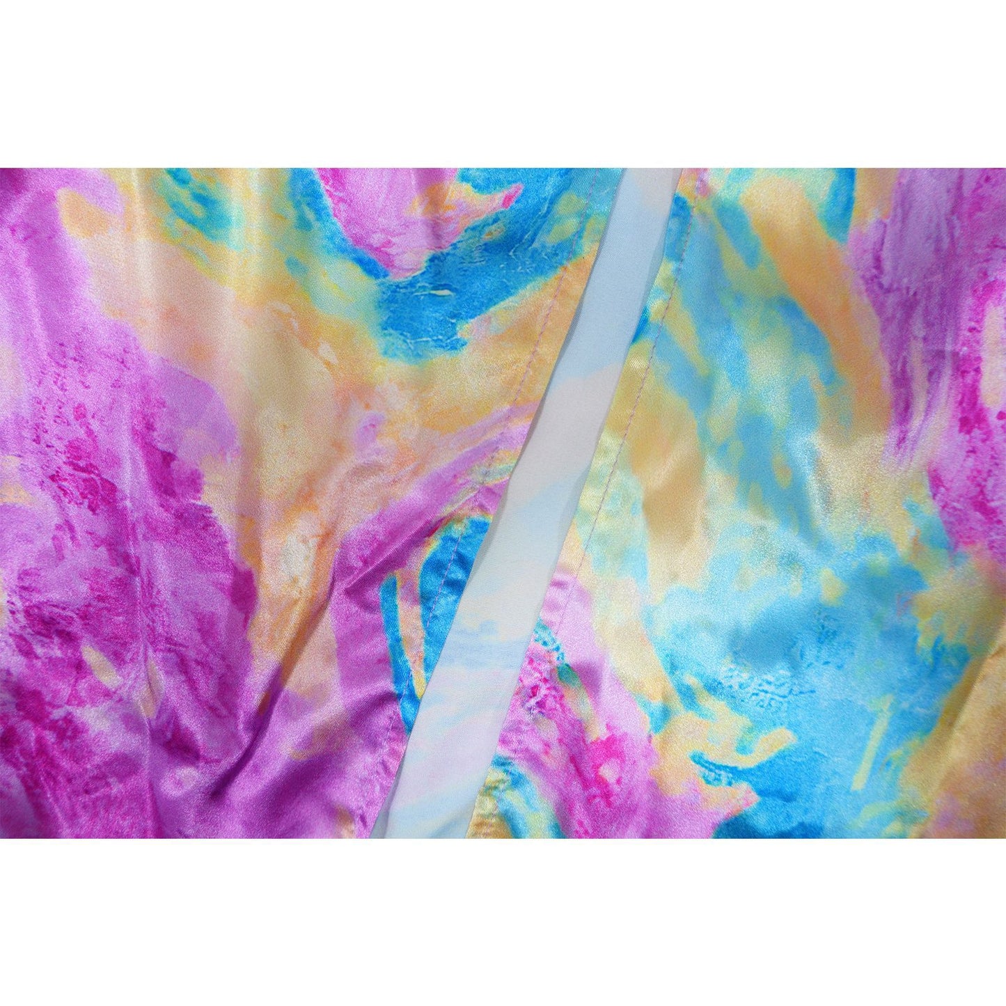 CM.YAYA Women Skew Collar Tie-dye Print Long Dress Summer Streetwear Beach Evening Sexy Night Party Split Maxi Dresses Vestidos