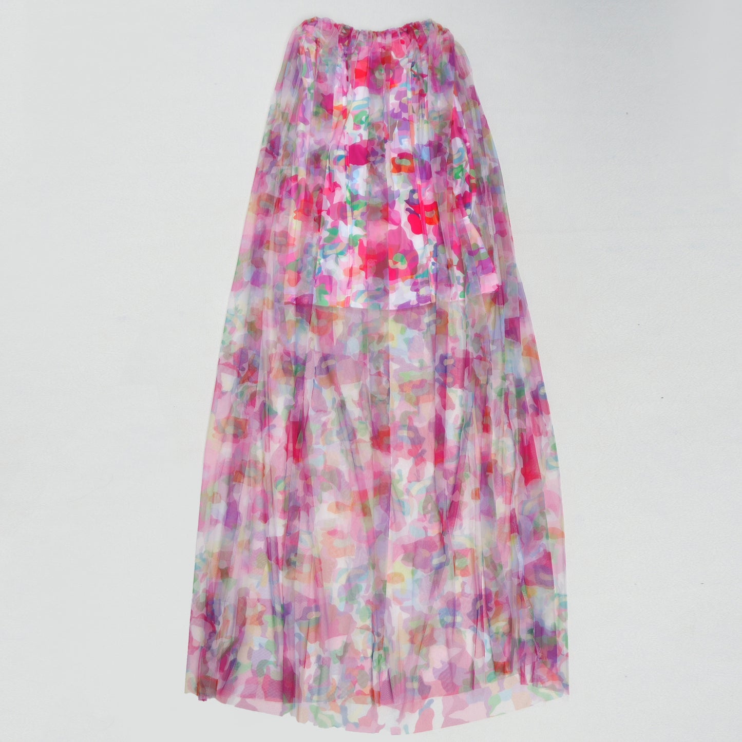 CM.YAYA Women Sleeveless Tie Dye Print Strapless Mesh Bodycon Midi Long Maxi Dress 2025 Birthday Club Party Vestido Sexy Dresses