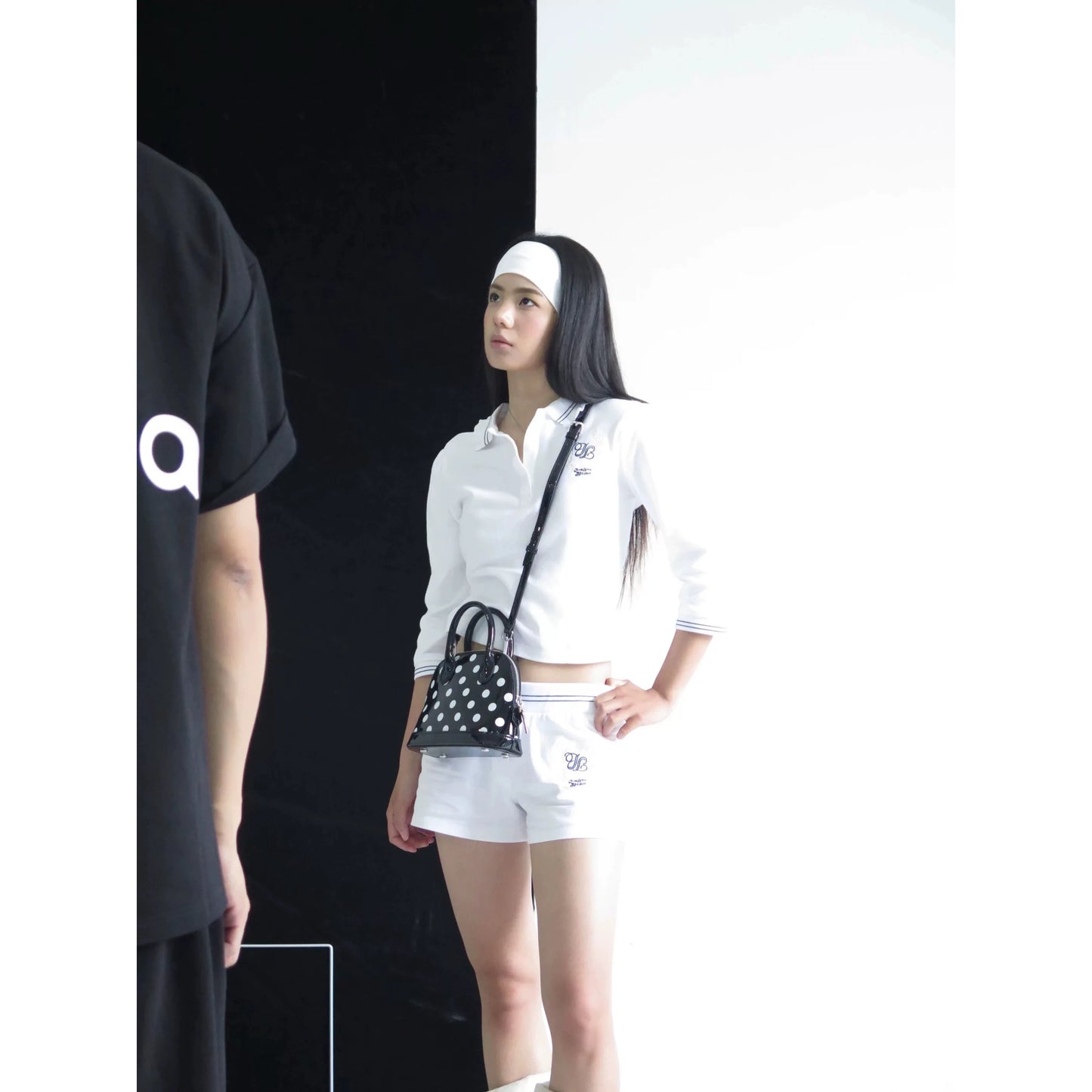 Cute Bolka Dots Patchwork Handbags Korean Style Women Zipper Versatile Crossbody Bag Party Commute Casual One Shoulder Bags