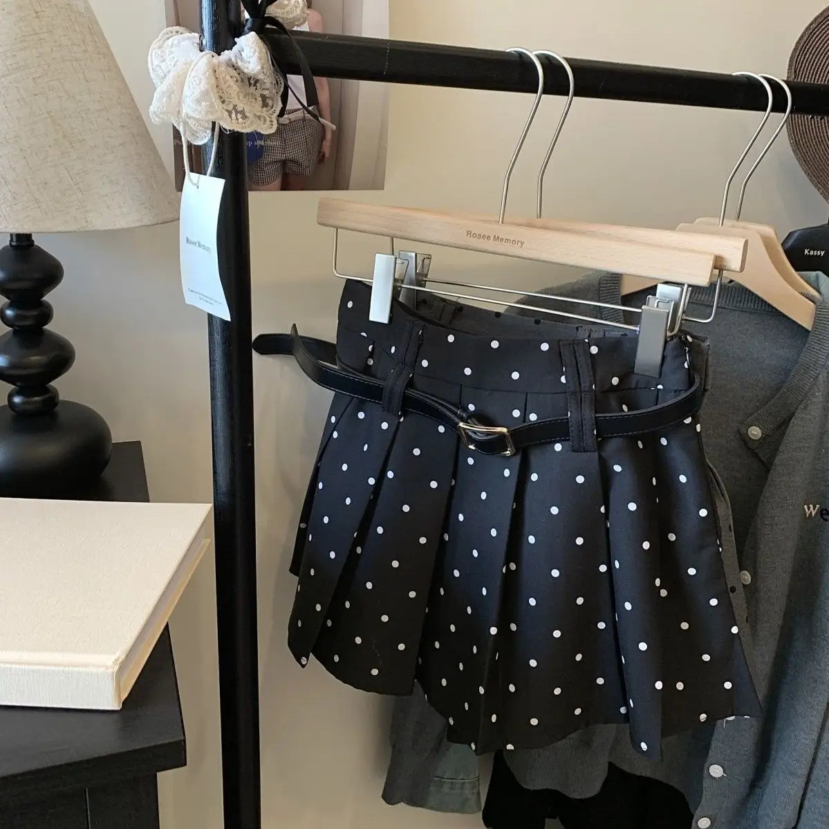 Classic Vintage Polka Dot A Line Mini Skirt for Women