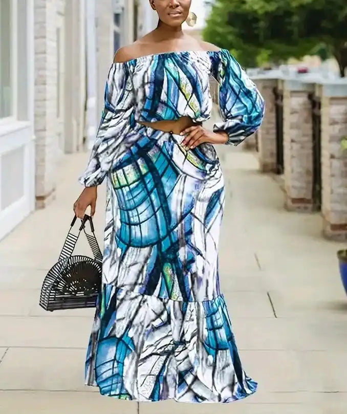 Wmstar Dresses for Women Puff Sleeve Elegant Sweet Shirts Maxi Dress New Summer Clothes Wholesale Dropshipping with Bandage